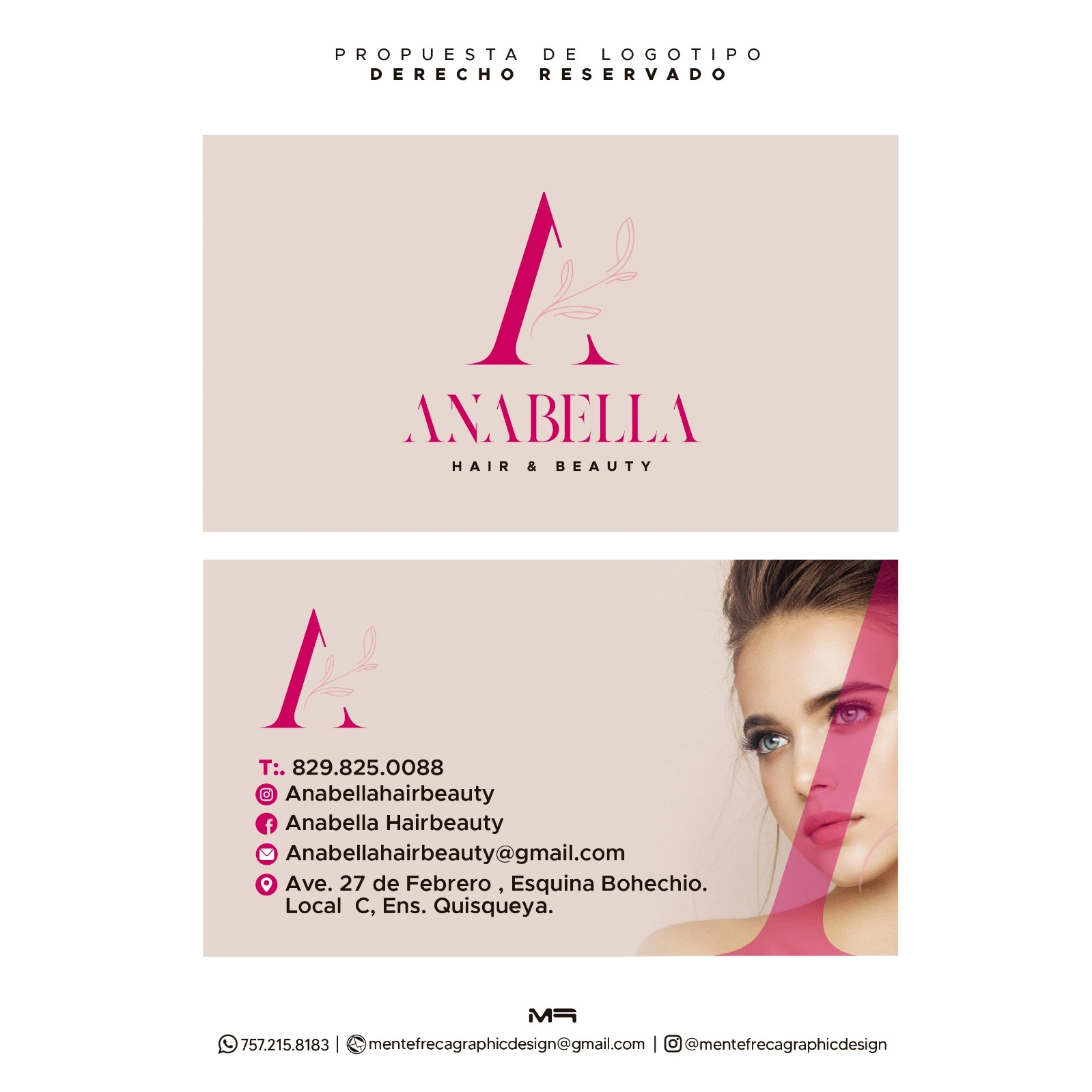 Anabella Hair & Beauty Business Card